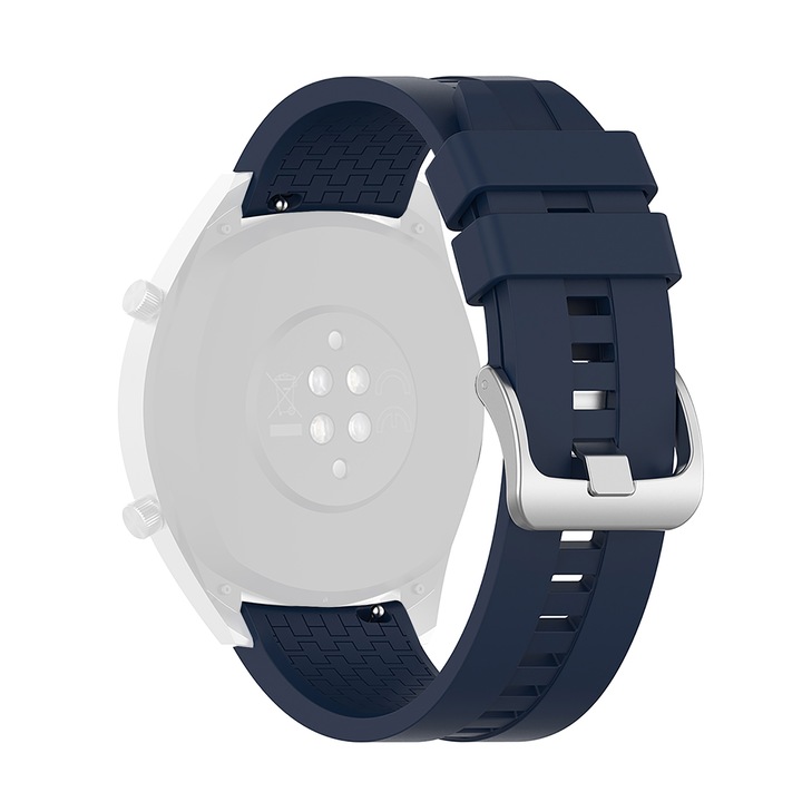 Силиконова каишка WatchBand™ Surface Band, съвместима с часовник Samsung Galaxy Watch, Huawei Watch GT/GT 2 46 мм и други часовници с ширина на каишката 22 мм, син