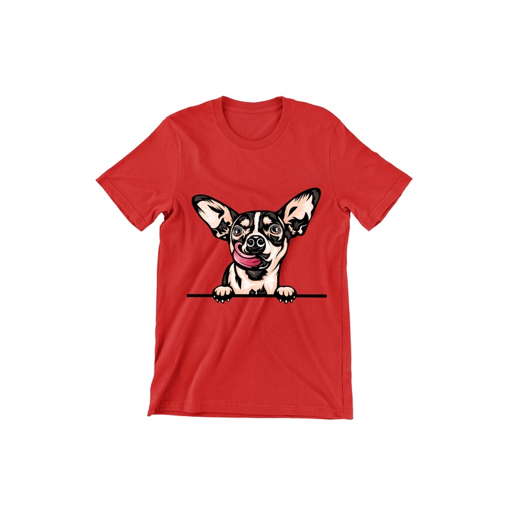 Tricou pentru Copii Dogs, Hello Chihuahua, regular fit, bumbac