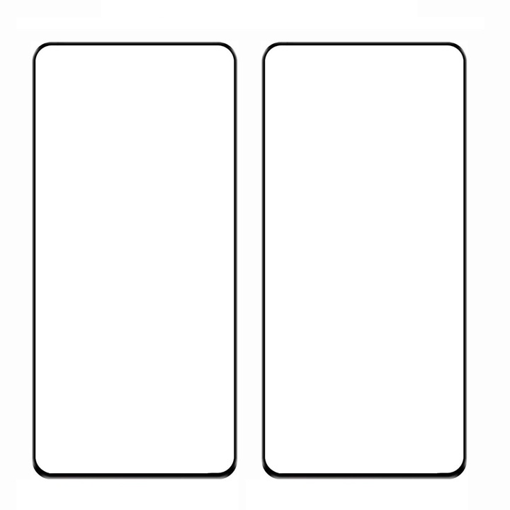 Set 2 folii protectie telefon, Sticla securizata, Compatibil cu Xiaomi Poco F4 GT/Redmi K50 gaming, Negru