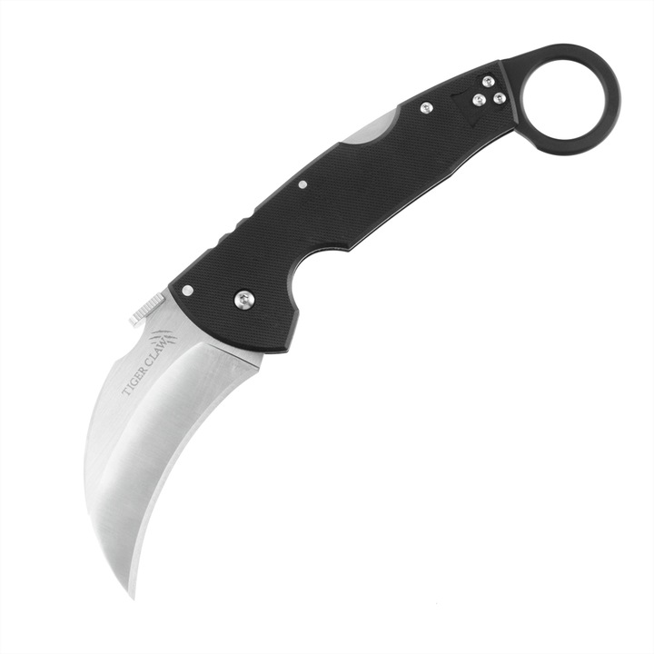 Cutit pliabil Tiger Claw, Cold Steel, Otel inoxidabil, 89mm, Negru
