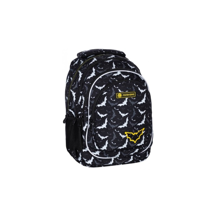 Rucsac pentru scoala, imprimeu lilieci de noapte, 39 x 28 x 15 cm, Batman AB420BK Negru