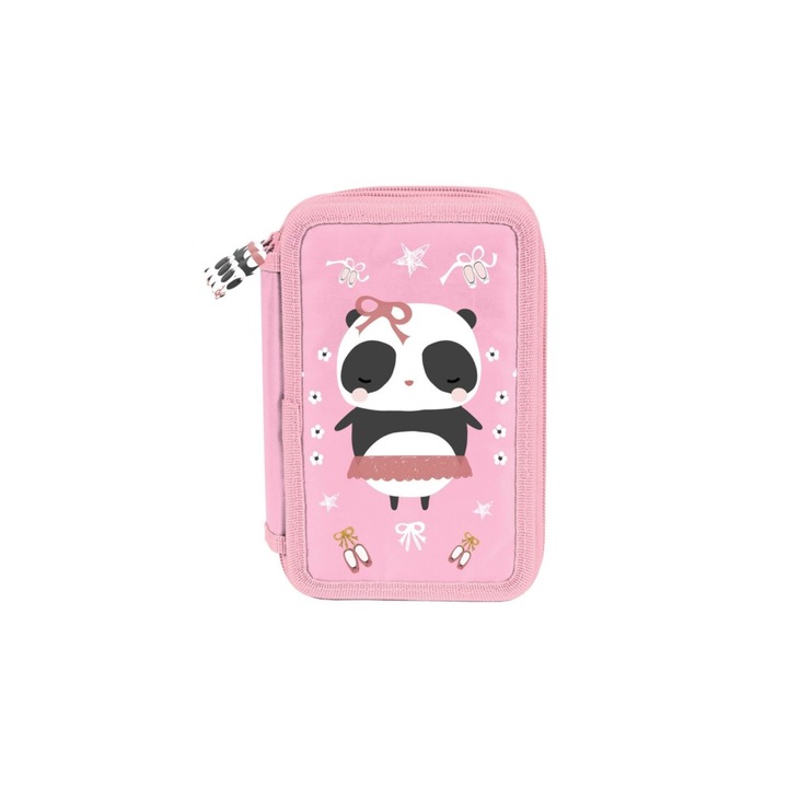 Panda felszerelt, 3 emeletes tolltartó - Love (PP22AD-023)