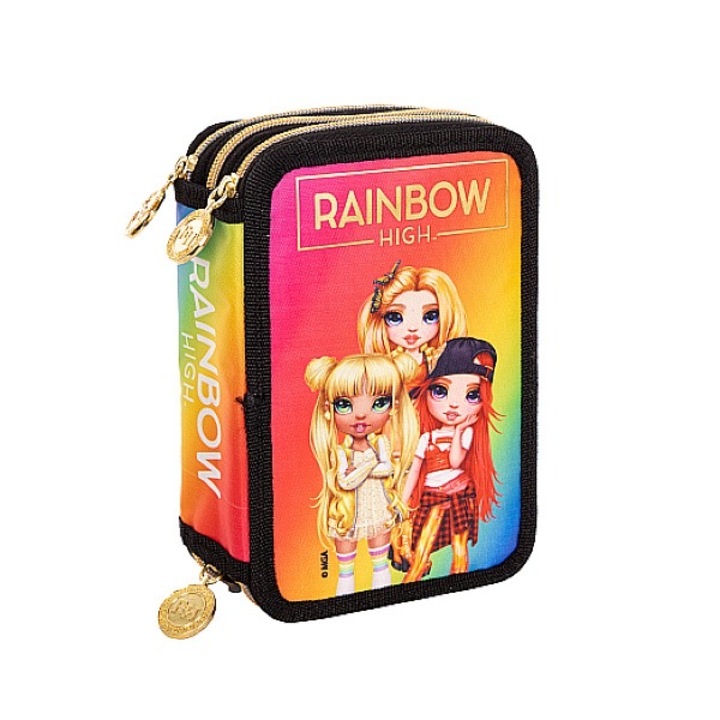 Rainbow High 3 emeletes tolltartó, felszerelt - Gold