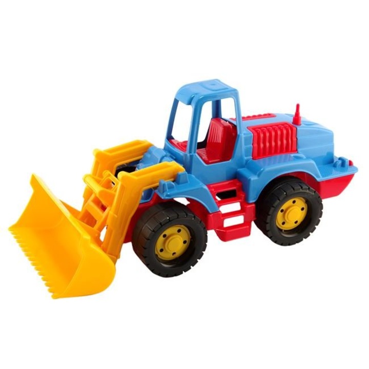 Játékbuldózer mozgatható vödörrel, 32x17x14 cm, többszínű, 3 év +