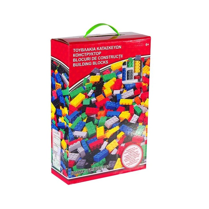 Конструктор BASIC, 800 части, 6+ години, Пластмаса, Многоцветен/Червен