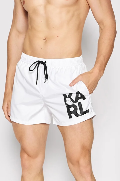 Мъжки бански Karl Lagerfeld Carry White