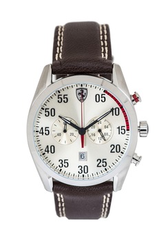 Ferrari Ceas cronograf maro cu argintiu D50 Ferrari Ceas cronograf maro cu argintiu D50