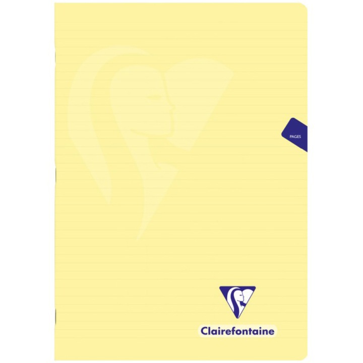Caiet capsat A4, Clairefontaine Mymesys, 48 file, Galben, Dictando, A4, Rhodia