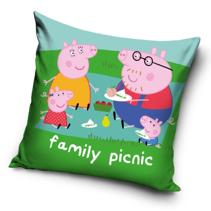 Peppa malac párnahuzat 40x40 cm picnic