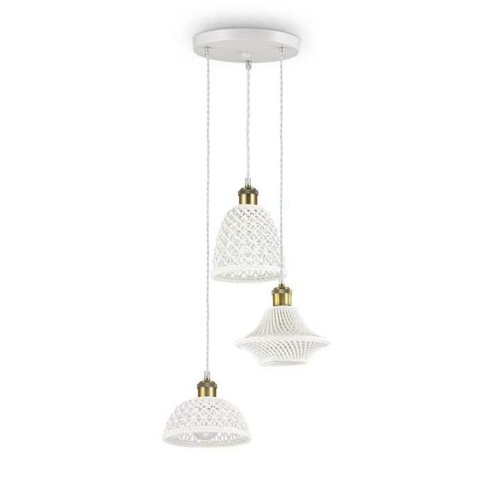 Полилей, Ideal Lux, 206875, Метал, Бял, E27, 1180 mm