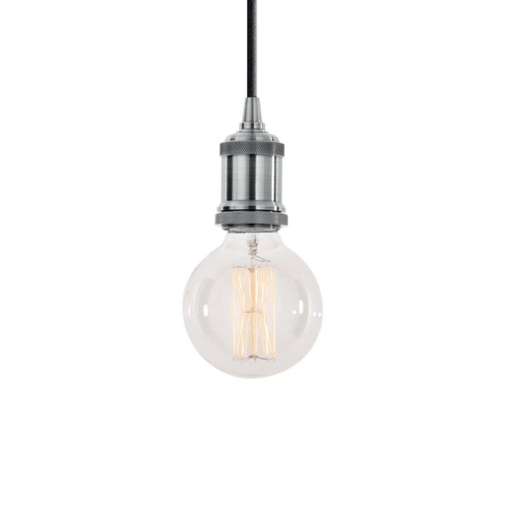 Полилей, Ideal Lux, 139432, Метал, Сребро, E27, 1500 mm