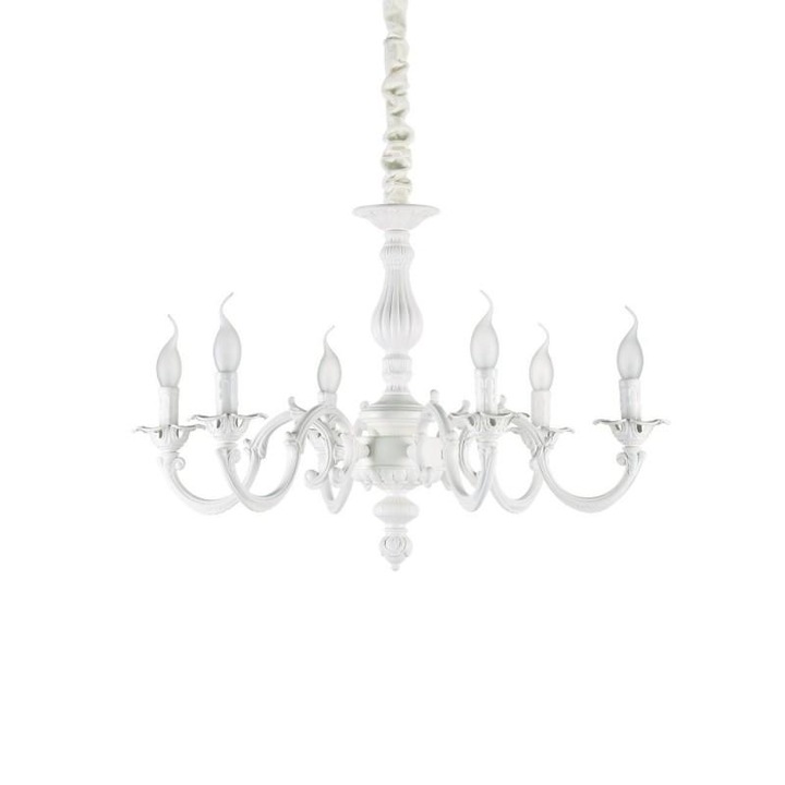Полилей, Ideal Lux, 197500, Метал, Бял, E14, 1530 mm