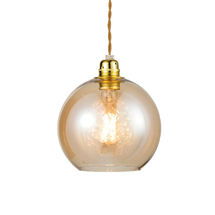 Lustra, ACA, V3643320AM, Metal, Portocaliu/Auriu, E27