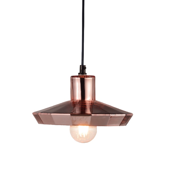 Lustra, ACA, KS174522PC, Metal, Negru, E27