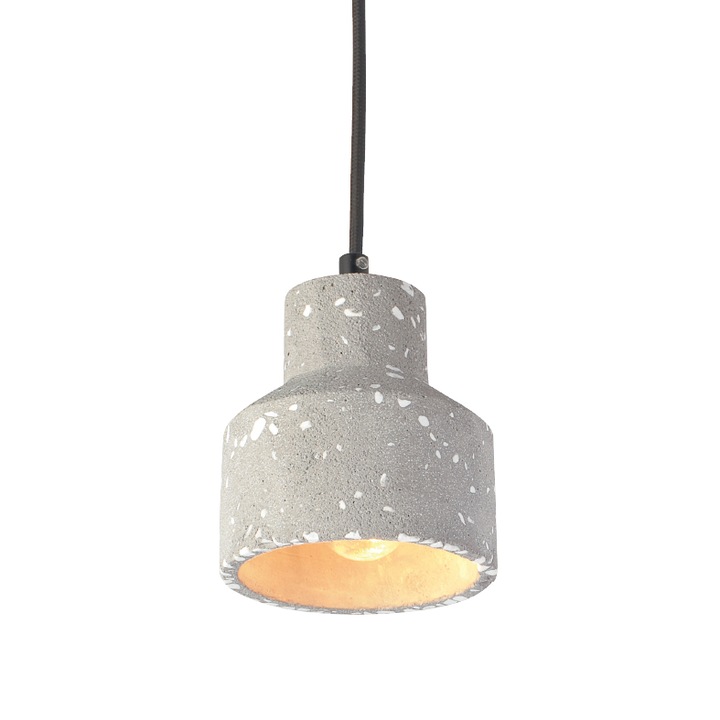 Lustra, ACA, V35163CW, Metal, Negru/Alb, E27