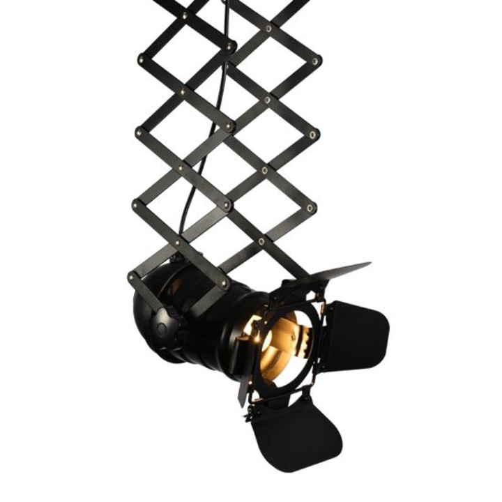 Lustra, ACA, OD91131CB, Metal, Negru, E27