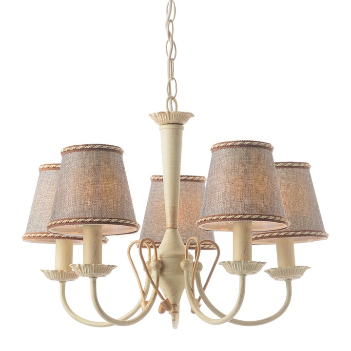 Lustra, ACA, DL8315, Metal, Negru, E27