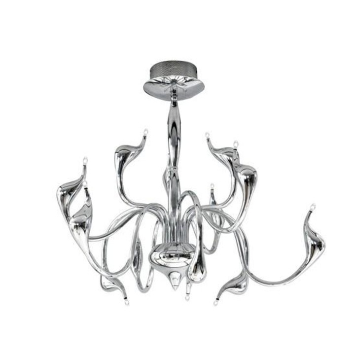 Lustra, AZzardo, AZZ AZ0044, Metal, Argintiu, G4, 700 mm