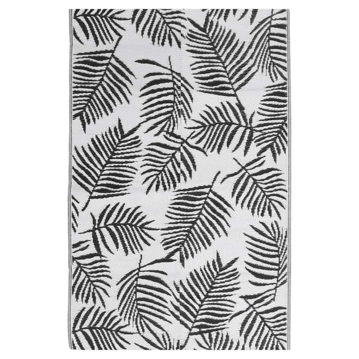 vidaXL fekete PP kültéri szőnyeg 140x200 cm 317013