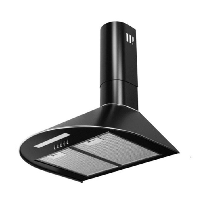 Hota decorativa Best Tau 90 cm, putere de absortie 760 mc/h, 1 motor, 4 trepte de viteza, Inox/Sticla