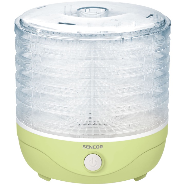 Deshidrator de alimente, Sencor, 250 W, 5 tavi de uscare, Verde