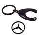 Kulcstartó IdeallStore, Fekete Mercedes, 7,5 cm, fém, fekete