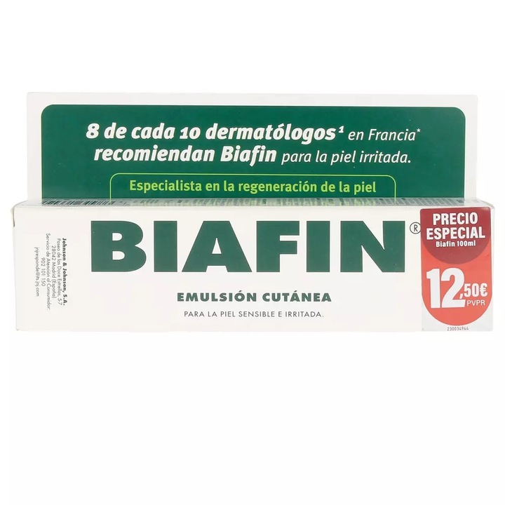 Emulsie faciala hidratanta pentru pielea iritata, Biafin, 100 g