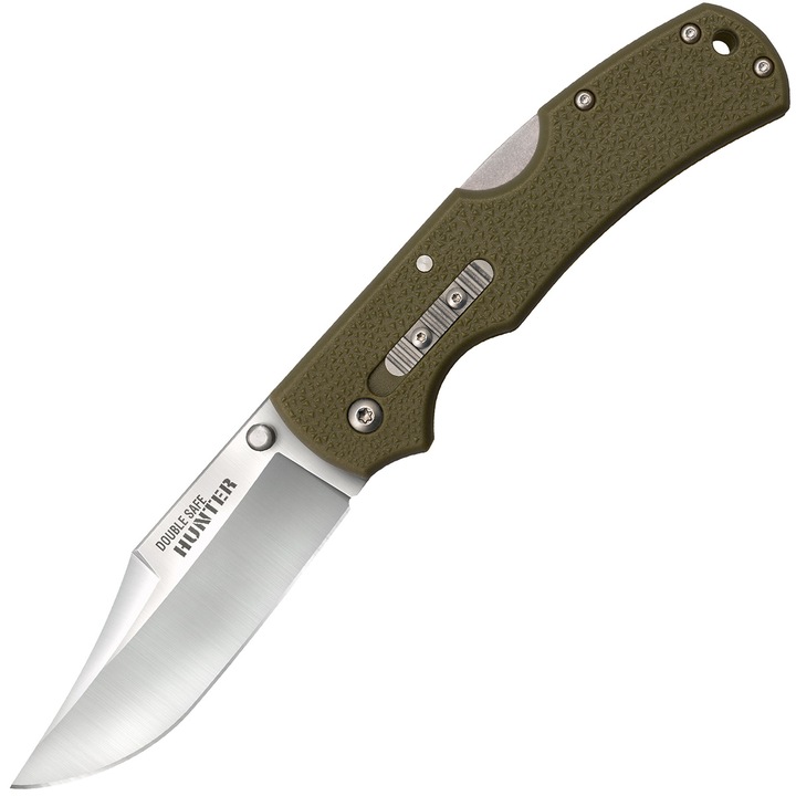 Cutit pliabil Double Safe Hunter, ColdSteel, Otel inoxidabil, 76,2mm, Verde