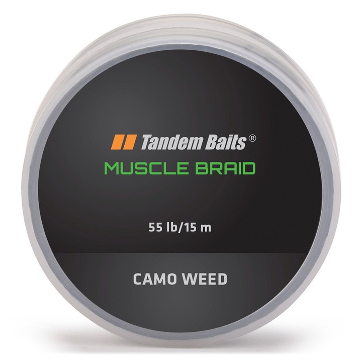 Fir textil impletit Tandem Baits, Rezistenta de 25 kg, 15 m, Camuflaj