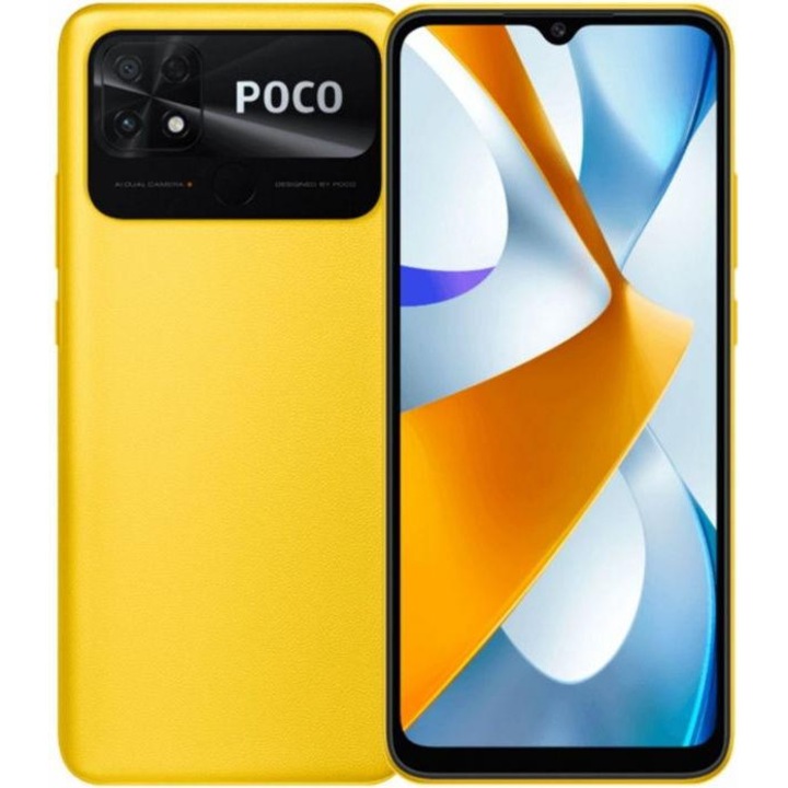 Telefon mobil Xiaomi Poco C40, Dual SIM, 32GB, 3GB RAM, 4G, Poco Yellow