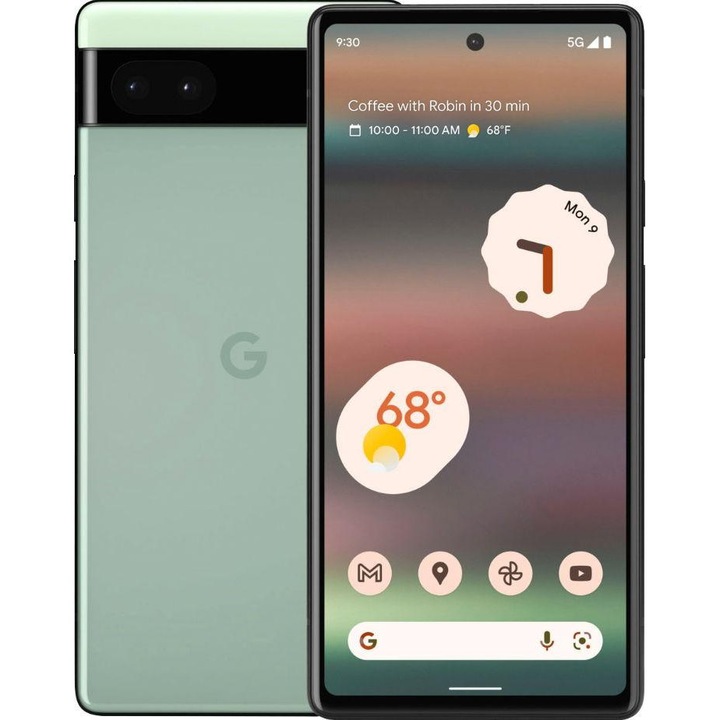 Telefon mobil Google Pixel 6a, 128GB, 6GB RAM, 5G, Sage