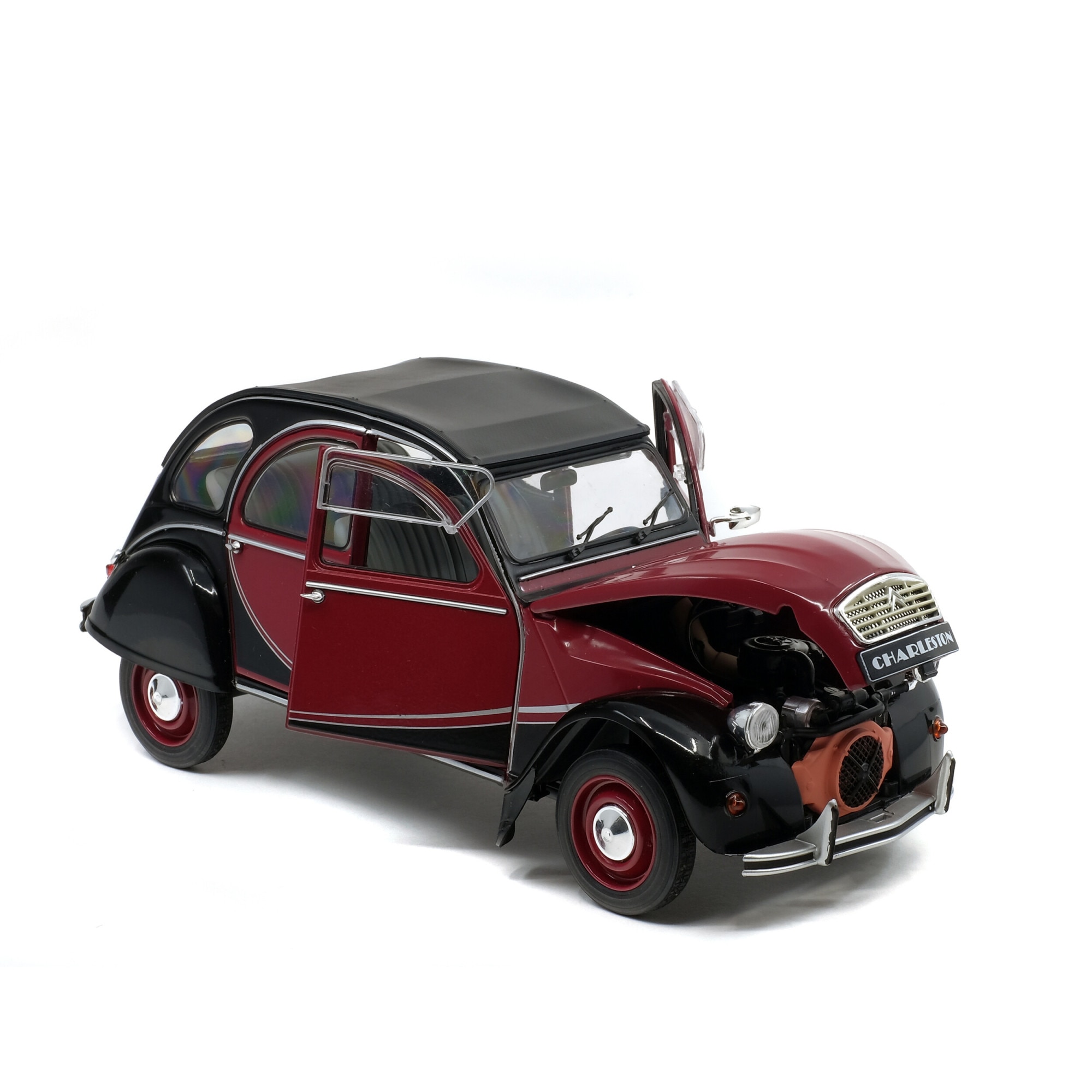 LJ747 SOLIDO PRESTIGE 421183510 1/18 1:18 Voiture Citroen 2CV Charleston 1982