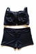 Costum de baie marime mare, negru, cu slipi tip pantaloni scurti, Carina 3470, Negru