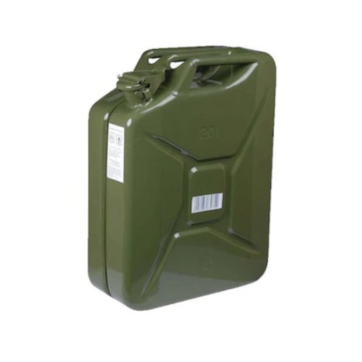 Canistra combustibil 20 L fabricata din metal, cu sistemul de inchidere complet etans