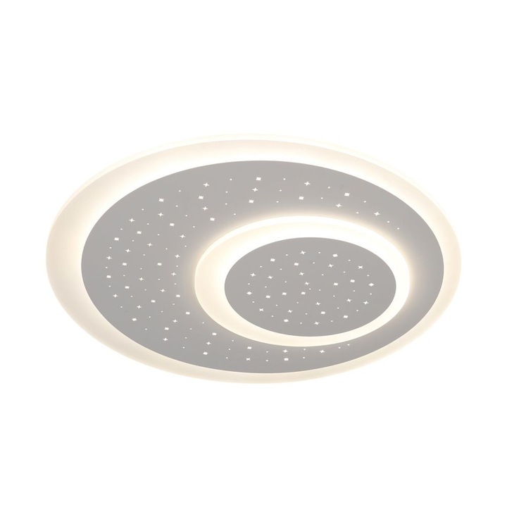 Plafoniera LED Occhio KL151032, cu telecomanda, 47W, 2280lm, lumina calda+neutra+rece, IP20, alba, Klausen