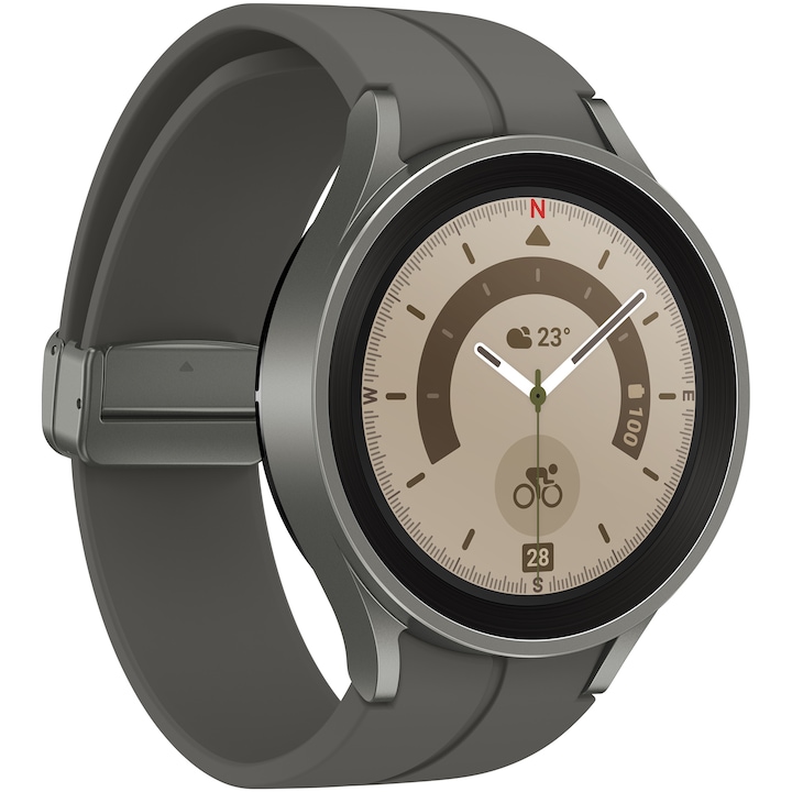 Часовник Smartwatch Samsung Galaxy Watch5 Pro, 45 мм, BT, Silicone Strap, Gray
