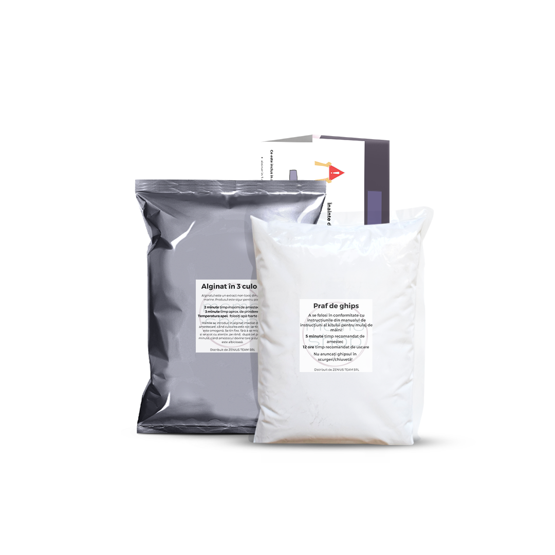 Memo Shop Közepes kézi formázókészlet, 2 felnőtt kézhez, 600 g alginát