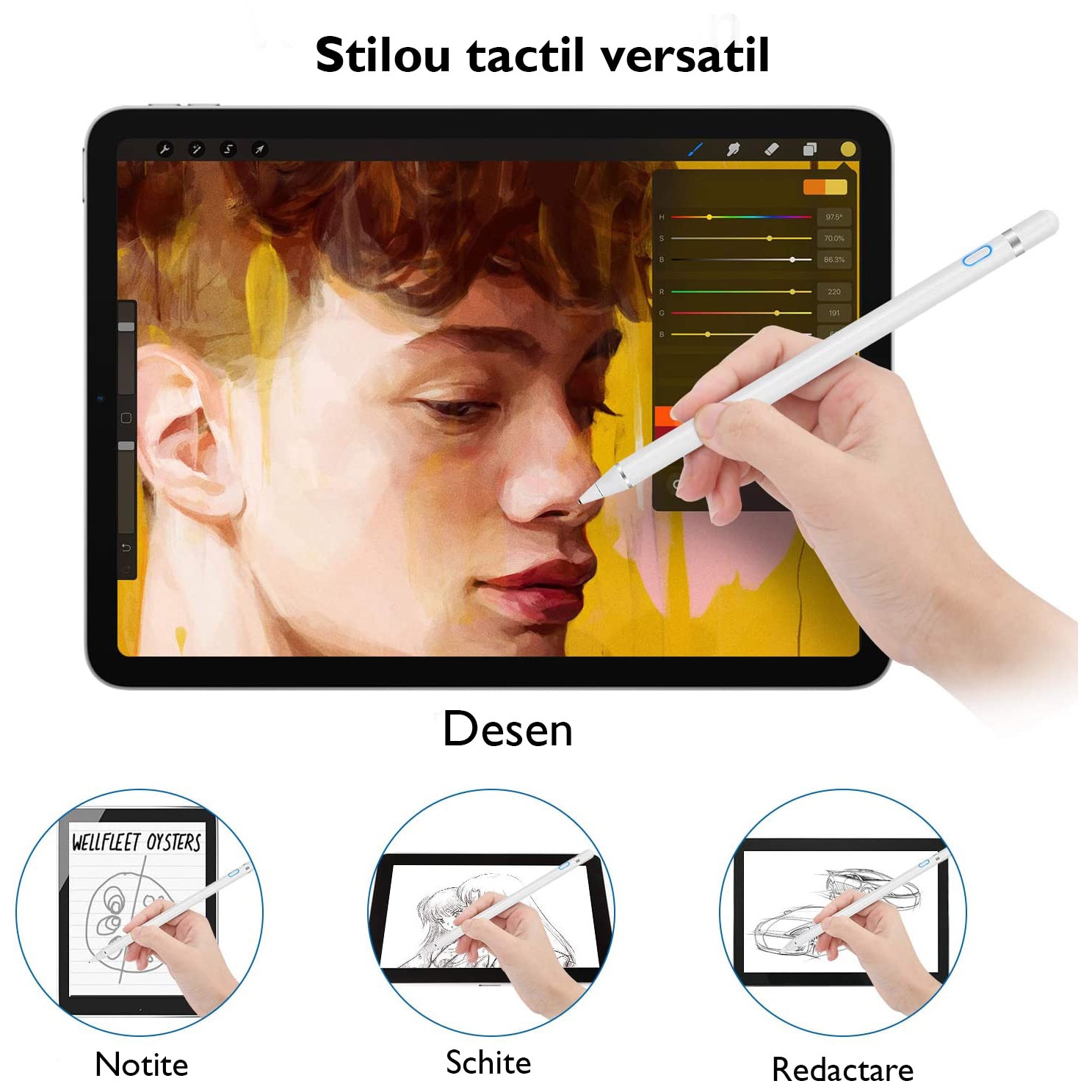 Stylus iPad Pen Universal, WowStep®, Pix Touch Profesional pentru