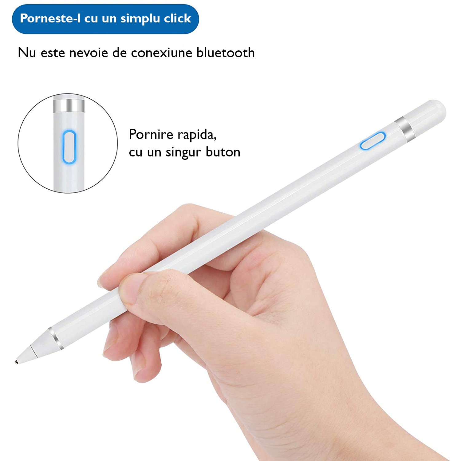 editorial plot Ounce Stylus iPad Pen Universal, WOWSTEP®, Pix Touch Profesional pentru Tableta  iPad Apple 2010-2022, Android, Windows, Palm Rejection, Fara Lag, Magnetic,  Alb - eMAG.ro