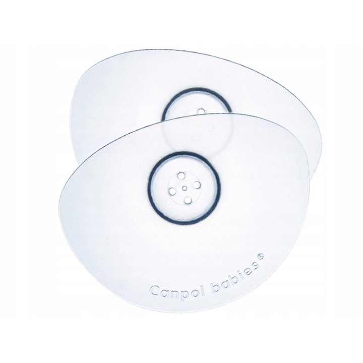 Set 2 cupe san pentru alaptare, Canpol, Silicon, S, Transparent