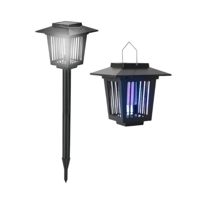 Lampa solara de gradina Rea Toollight J-22, LED, Negru, Anti-insecte