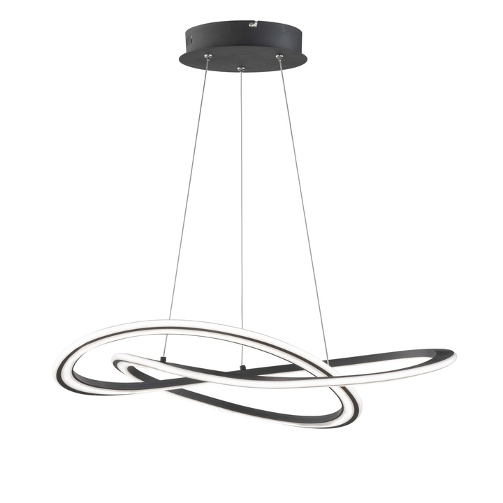 Lustra, WOFI, WO 10494, Metal, Negru, E27, 1500 mm