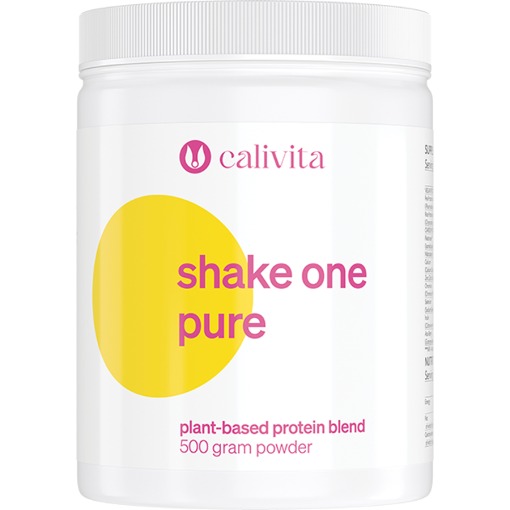 Shake One Pure Pudra de Proteina Vegetala cu Aroma de Ciocolata Alba si Zmeura (500gr) - Calivita
