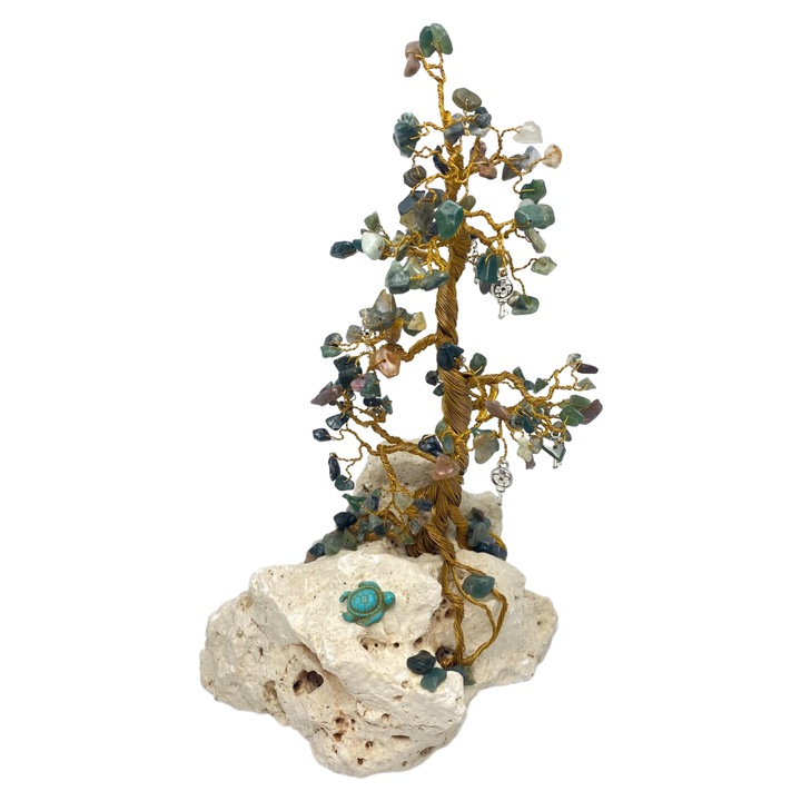 Copacel decorativ, Zen Art, Realizat Manual, Cipsuri Agata indiana, 23 cm