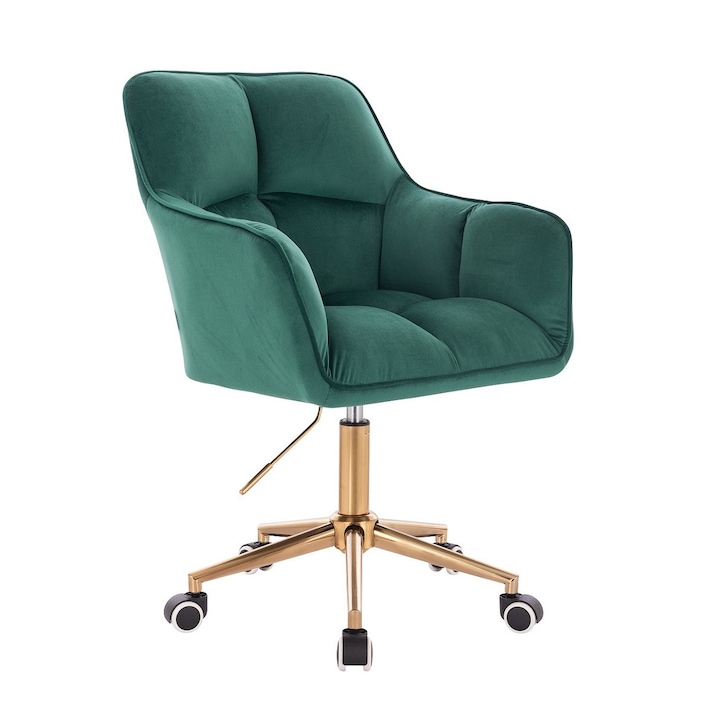 Scaun de birou, Votana, HR550K, Catifea, Verde