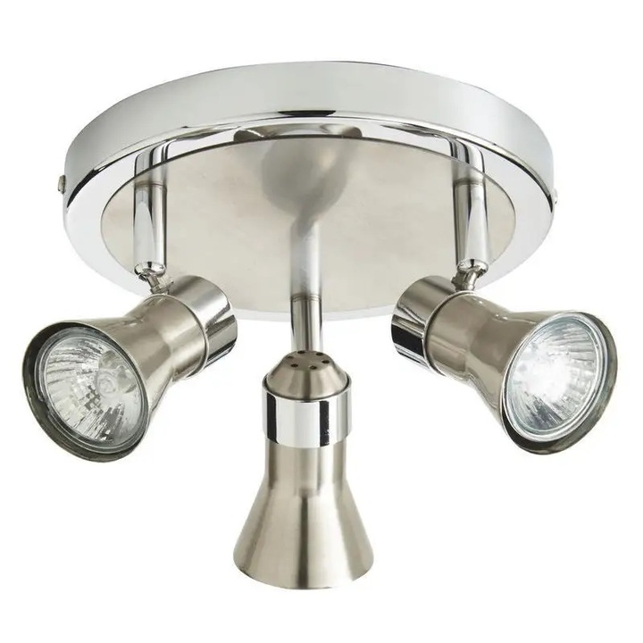 Спот, GU10, W50, сребрист цвят, материал стомана