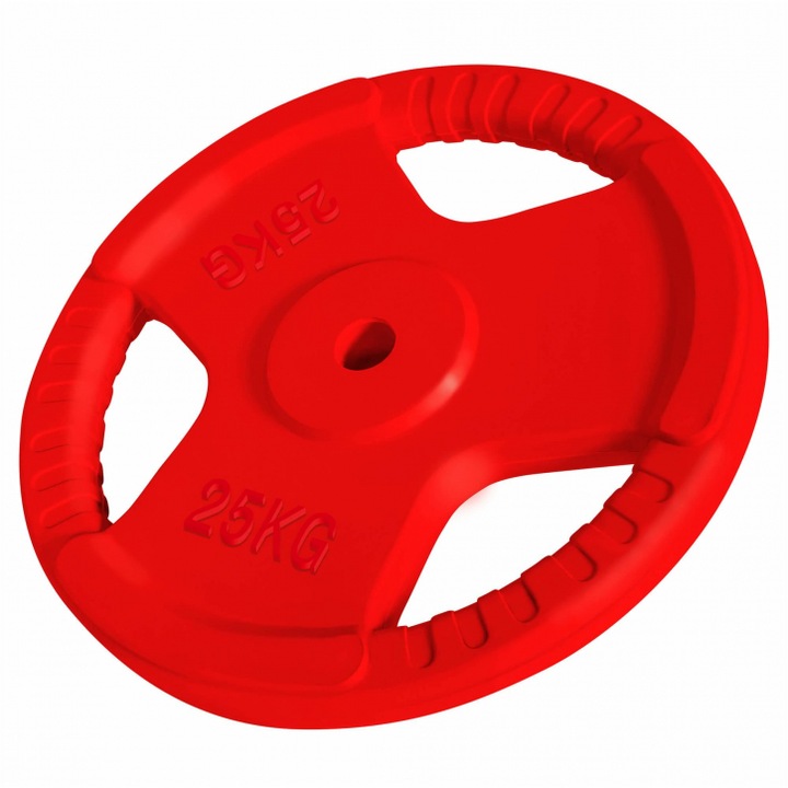Disc din fonta cauciucat, Gorilla Sports, cu grip, 25Kg, 31mm