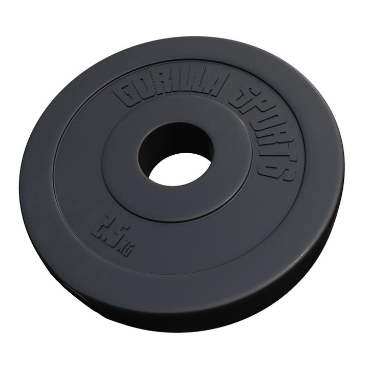 Disc olimpic umplut cu ciment, Gorilla Sports, 2,5Kg, 50/51mm