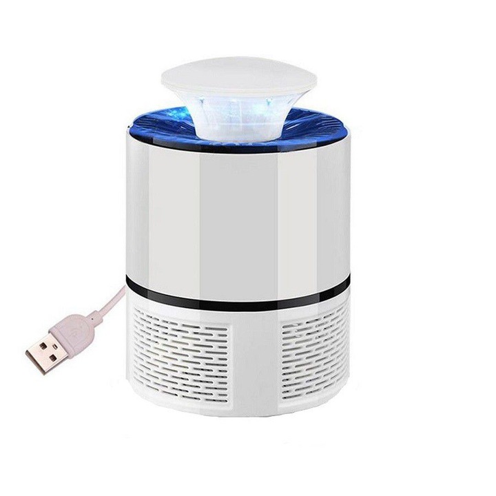 Lampa UV impotriva tantarilor, 5W, sursa USB, Silentios, Fara radiatii, Interior-Exterior