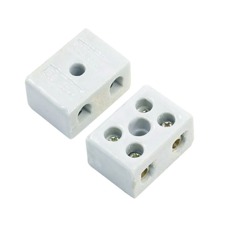 Priza, Bipolar, 380V, 2pin, 2.5mm2, Alb